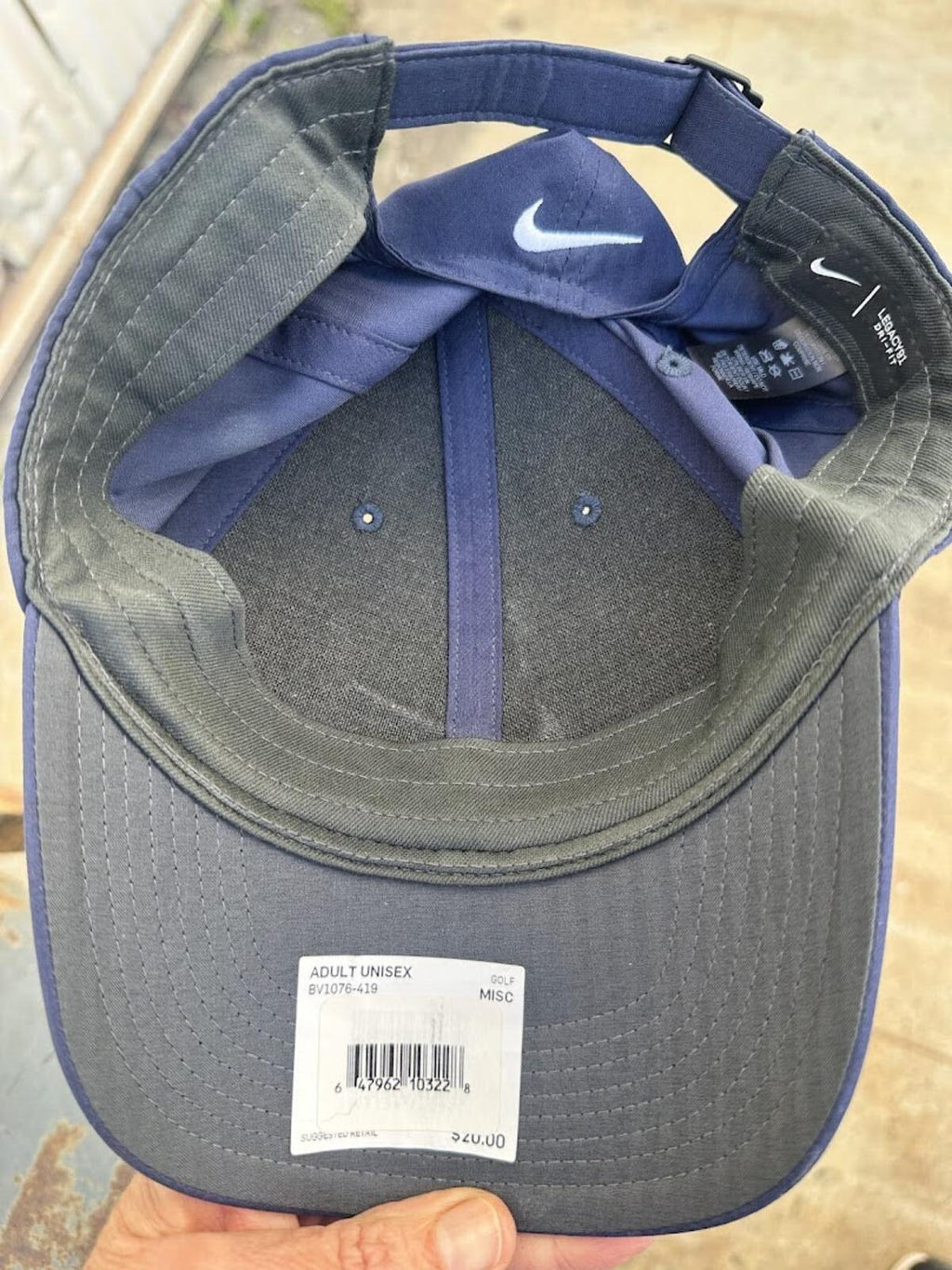 Nike Legacy91 Navy Swoosh Strapback Hat NWT