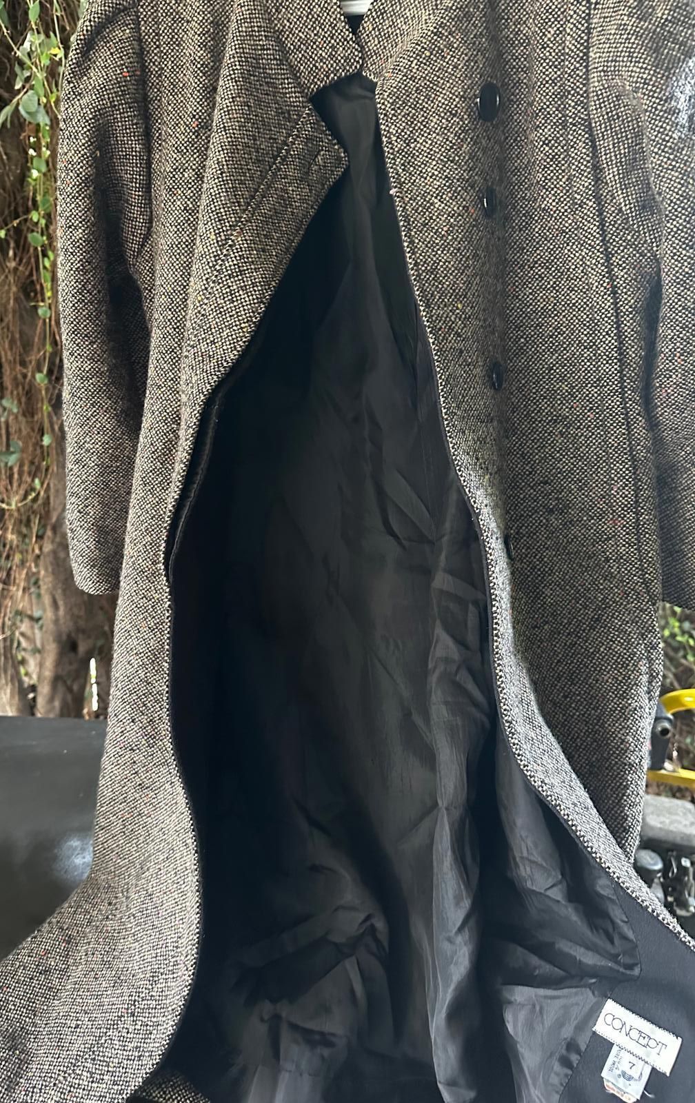 Vintage Concept Women's Gray Wool Blend Coat Size 7
