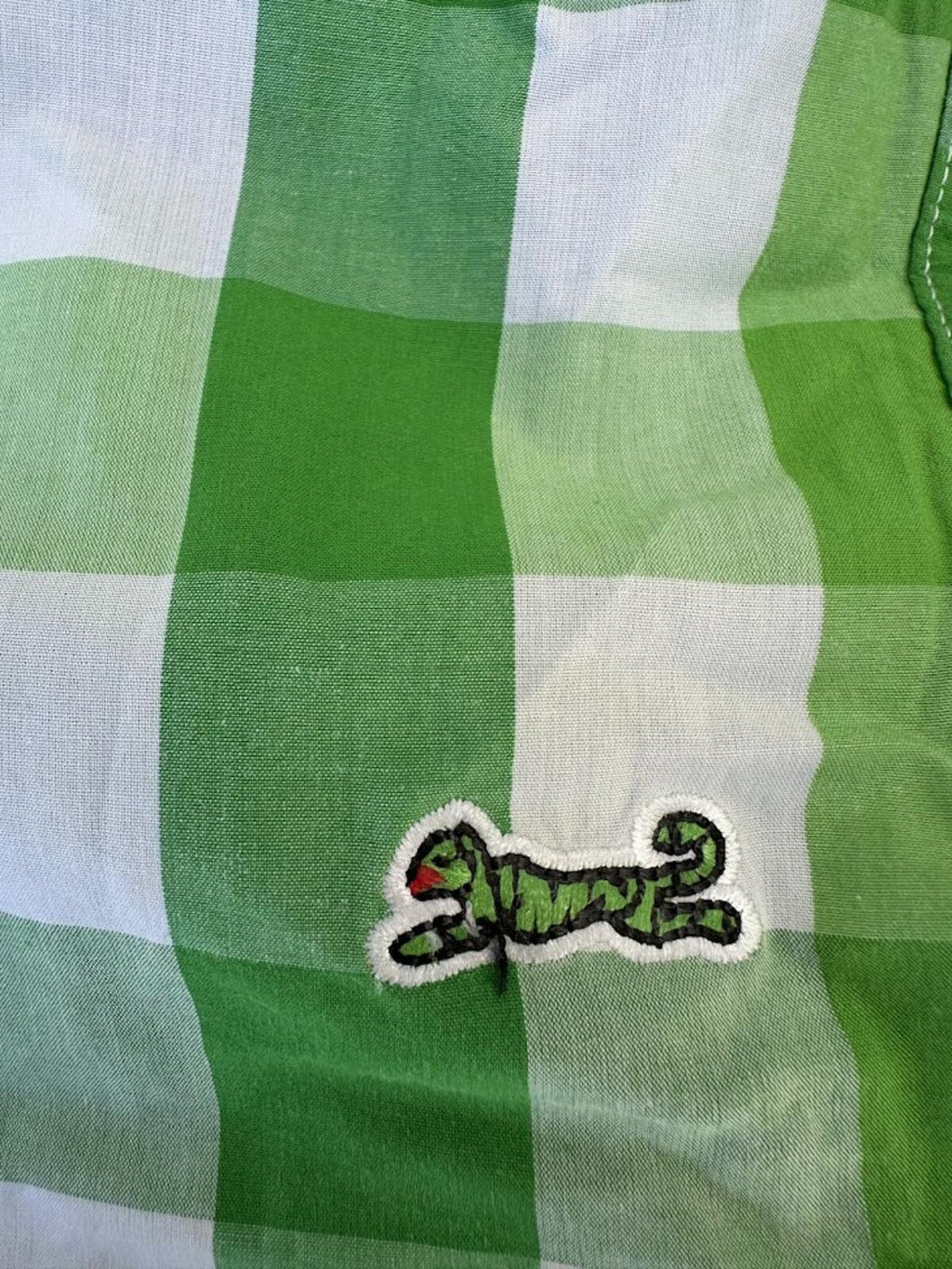 Le Tigre Check Shirt Green White L Cotton