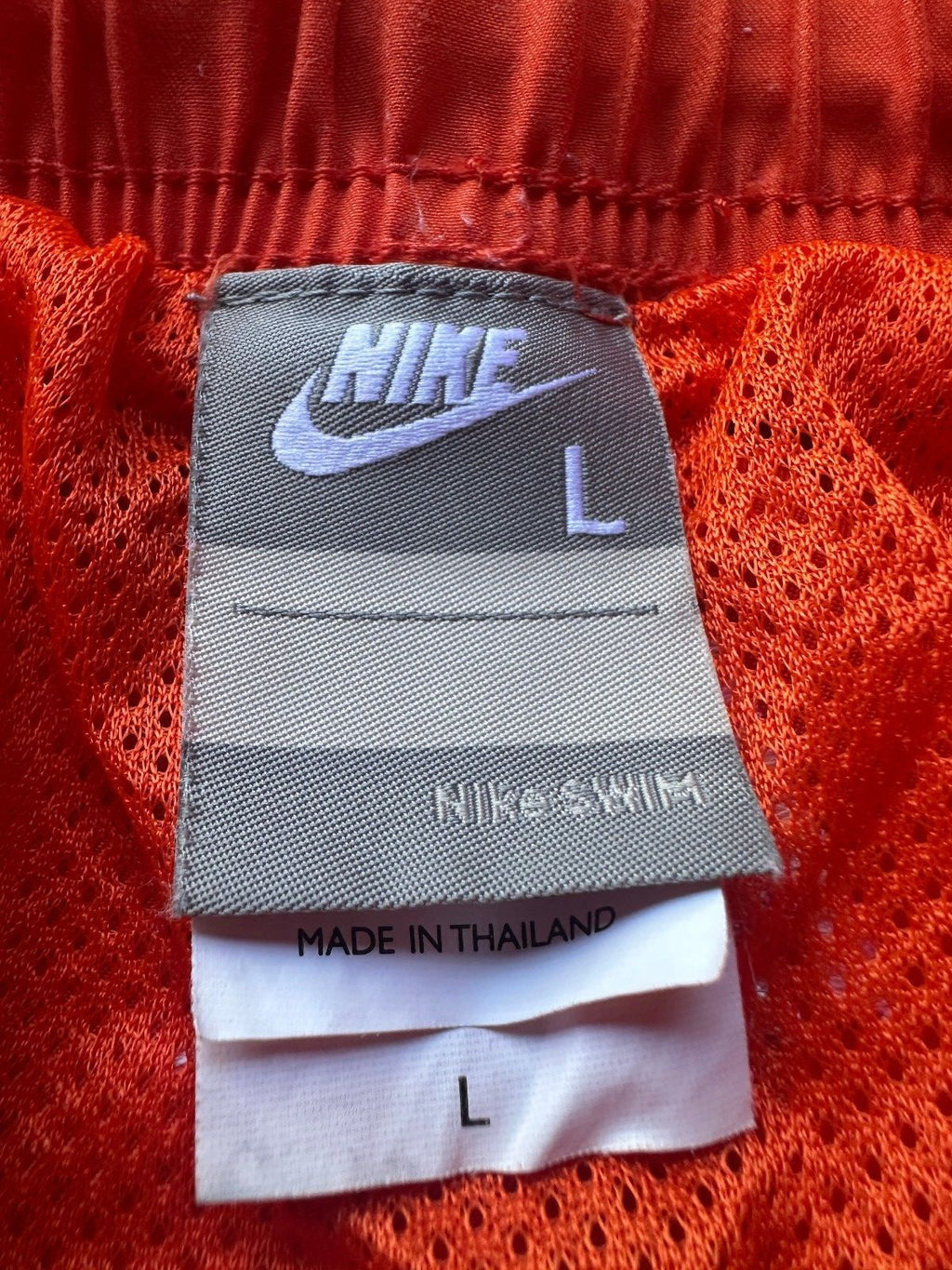 Nike Orange Lined Swim Trunks Men's Large